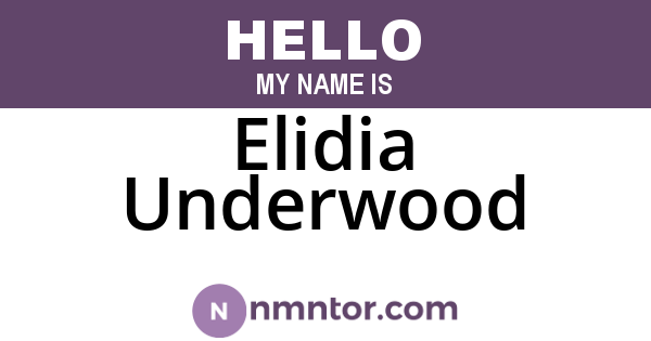 Elidia Underwood