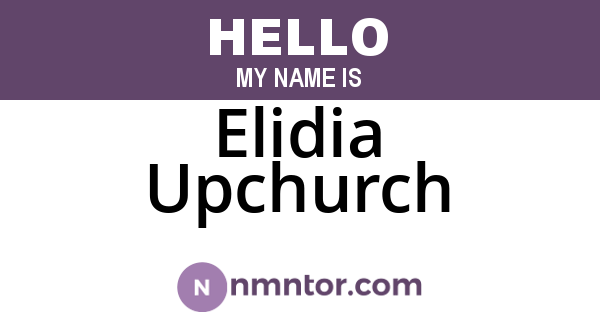 Elidia Upchurch