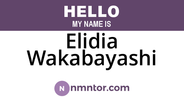 Elidia Wakabayashi