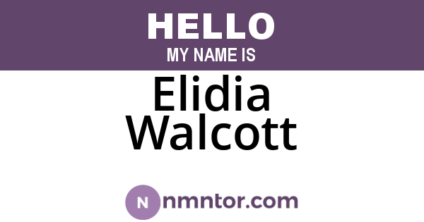 Elidia Walcott