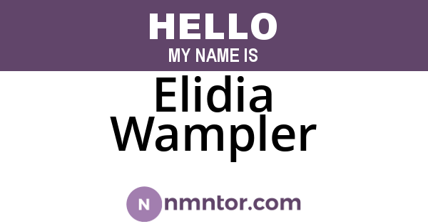 Elidia Wampler