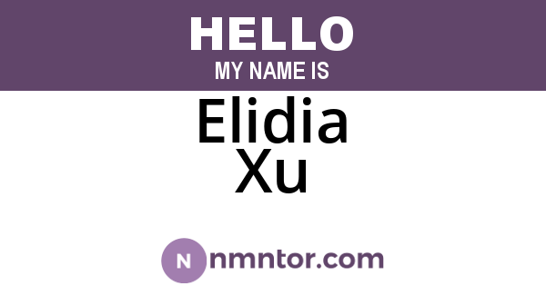 Elidia Xu