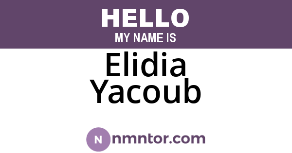 Elidia Yacoub