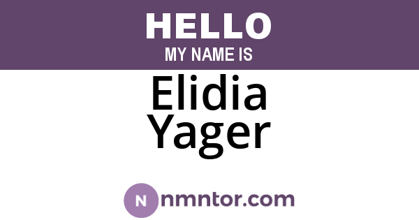 Elidia Yager