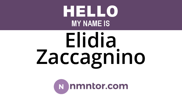 Elidia Zaccagnino