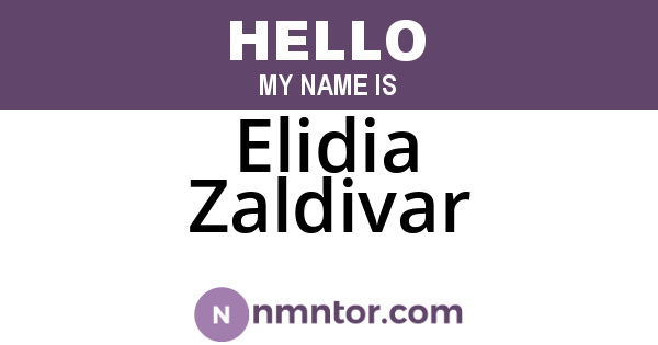 Elidia Zaldivar