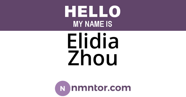 Elidia Zhou