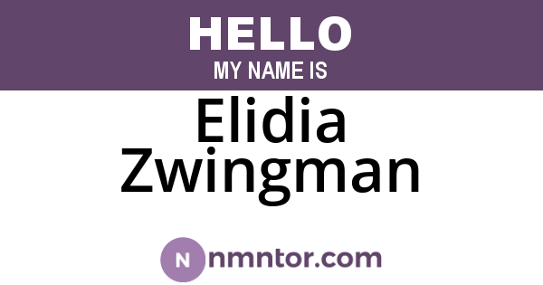 Elidia Zwingman
