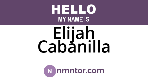 Elijah Cabanilla