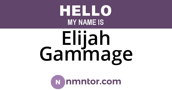 Elijah Gammage