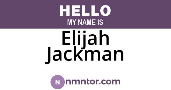 Elijah Jackman