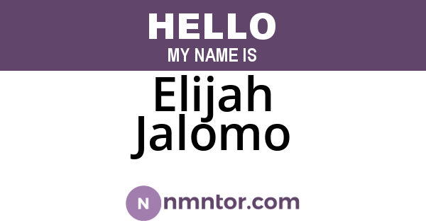 Elijah Jalomo