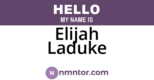 Elijah Laduke