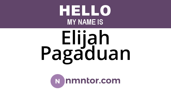 Elijah Pagaduan