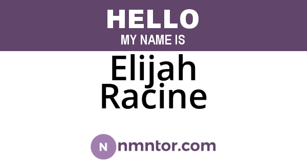 Elijah Racine