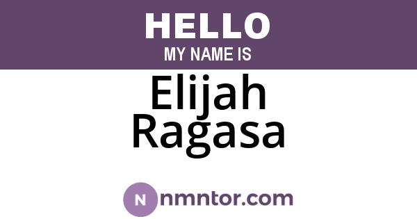 Elijah Ragasa