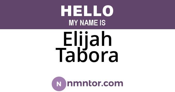 Elijah Tabora