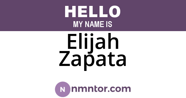 Elijah Zapata