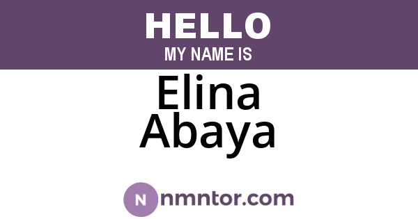 Elina Abaya