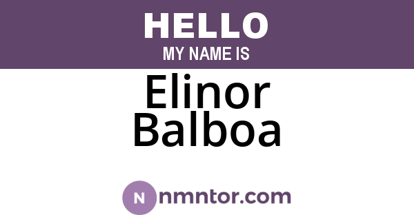 Elinor Balboa