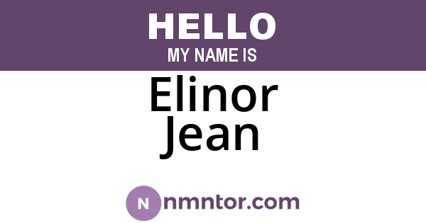 Elinor Jean