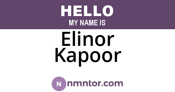 Elinor Kapoor