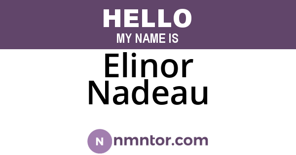 Elinor Nadeau