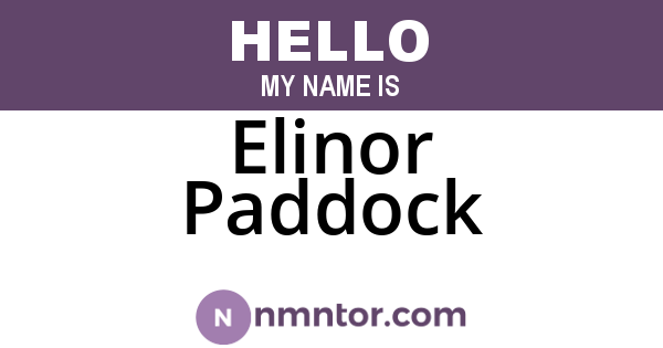 Elinor Paddock