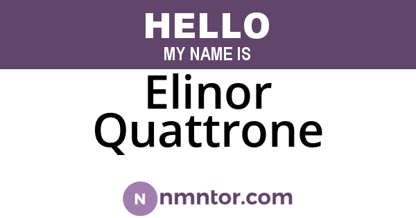 Elinor Quattrone