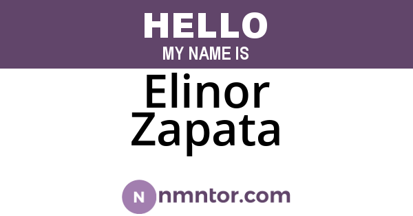 Elinor Zapata