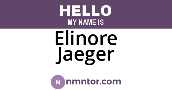 Elinore Jaeger