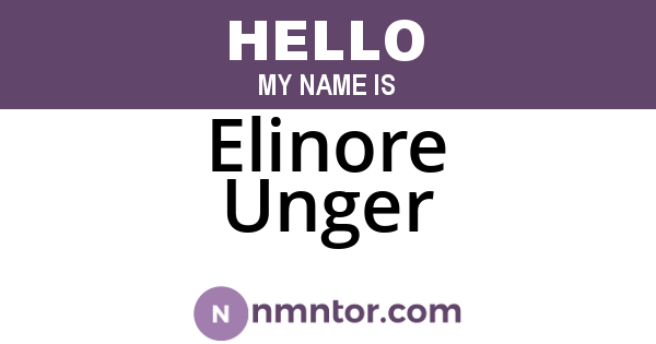 Elinore Unger