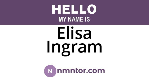 Elisa Ingram