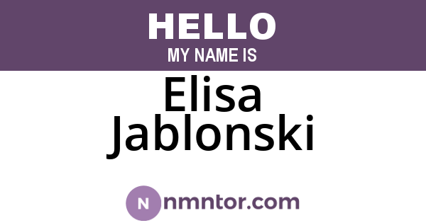 Elisa Jablonski