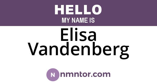 Elisa Vandenberg