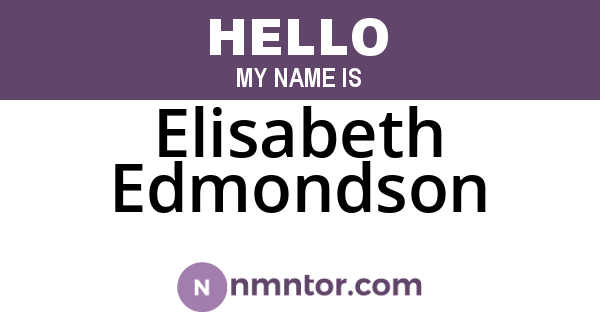 Elisabeth Edmondson