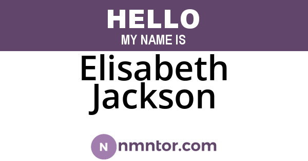 Elisabeth Jackson