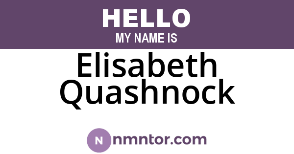 Elisabeth Quashnock
