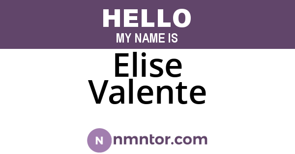 Elise Valente