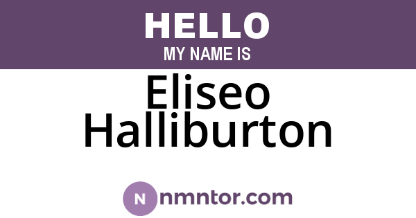 Eliseo Halliburton