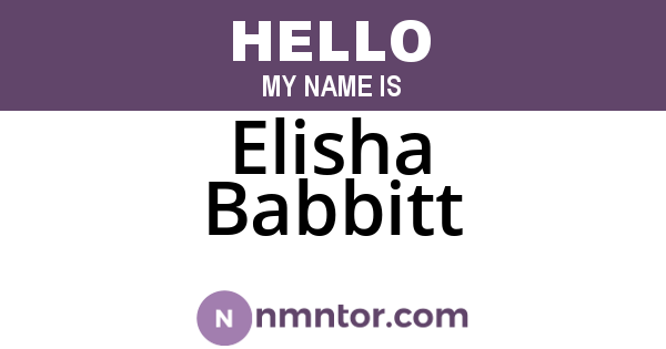 Elisha Babbitt
