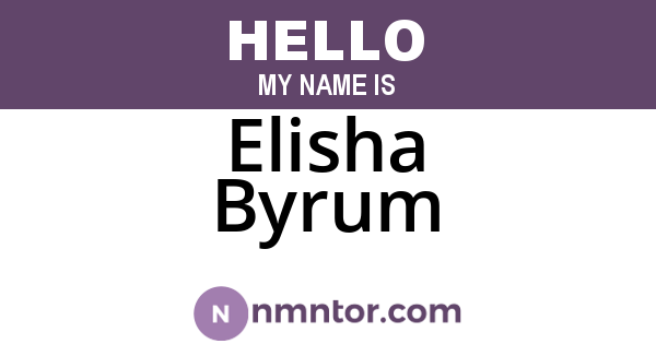Elisha Byrum