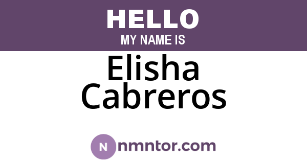 Elisha Cabreros
