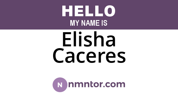 Elisha Caceres