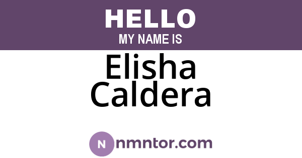 Elisha Caldera
