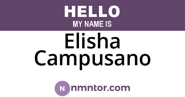 Elisha Campusano