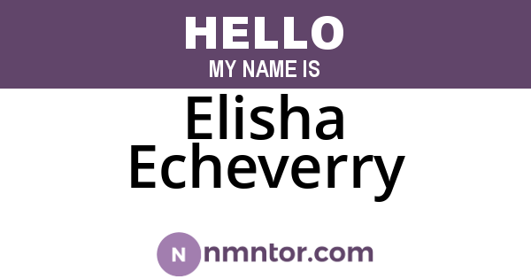 Elisha Echeverry