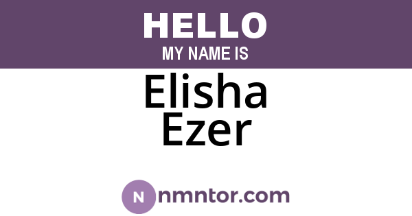 Elisha Ezer