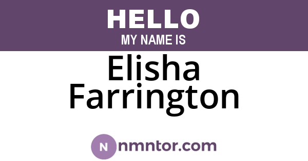 Elisha Farrington