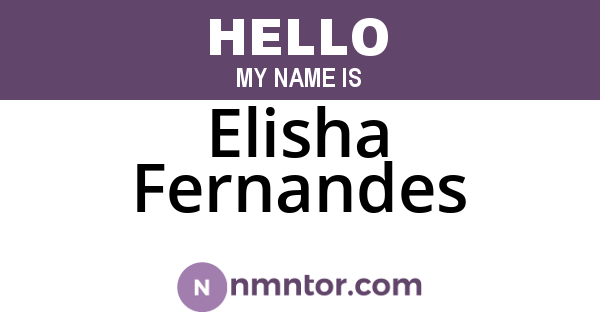 Elisha Fernandes